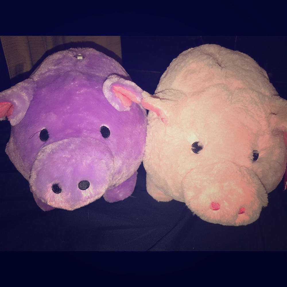 2 plush piggy bank